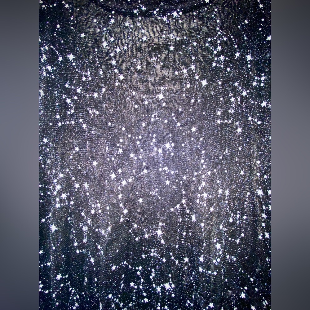 NWOT Short sleeve black galaxy t shirt blouse - Picture 7 of 9